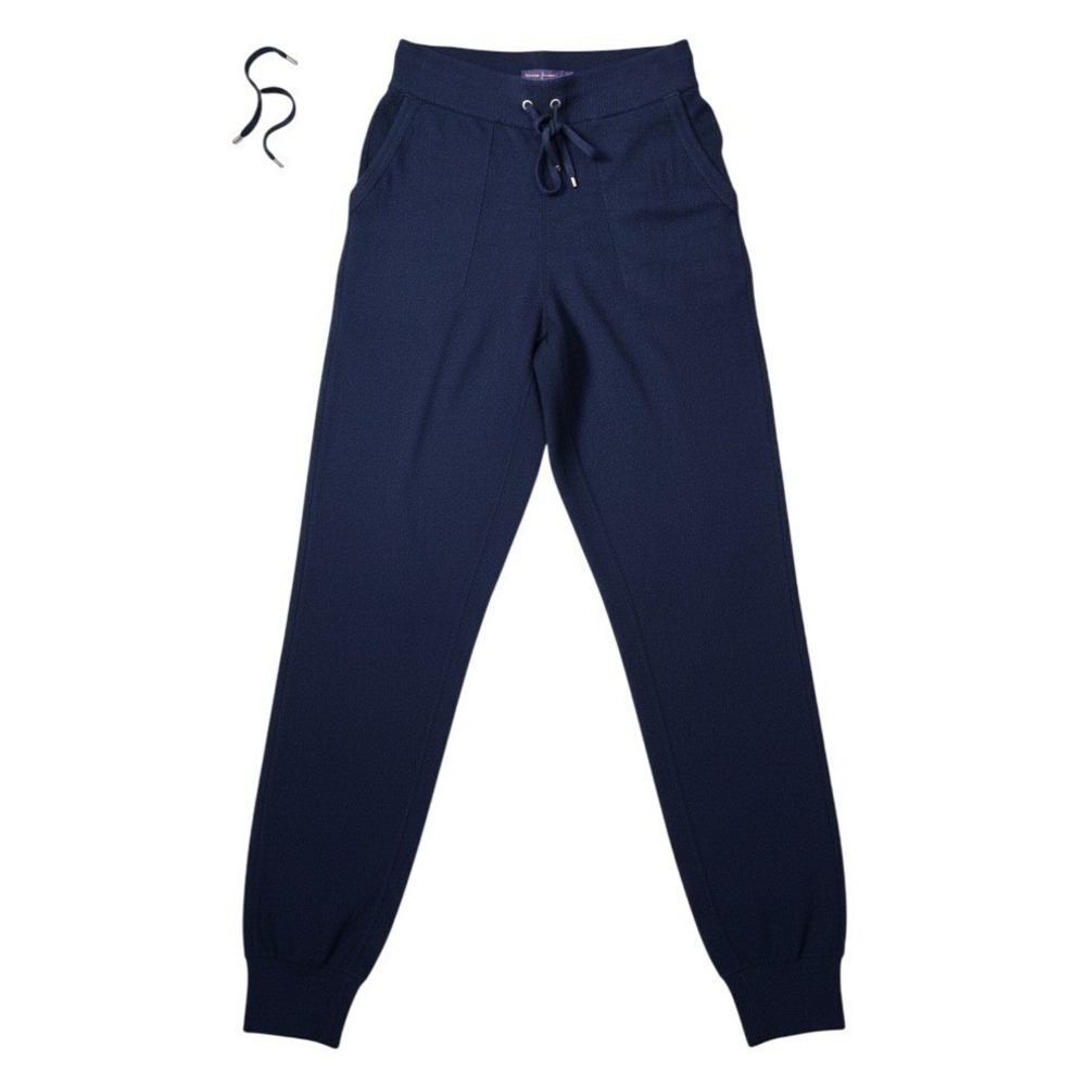 Authentic RL Purple‎ Label Navy Blue 95% Cashmere Jogger Pants Small Nwot